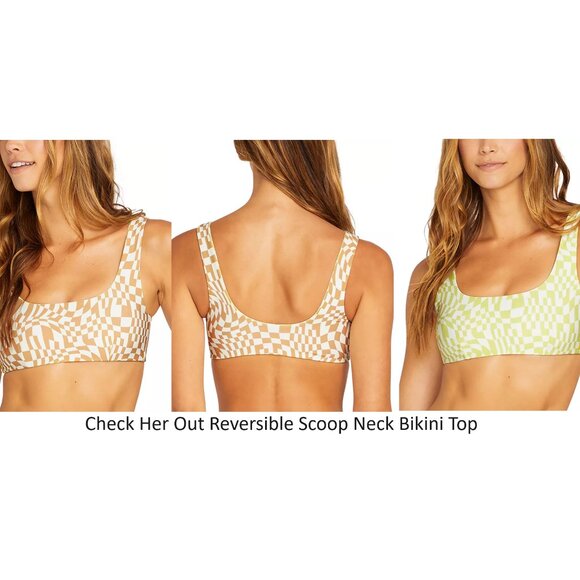 NWT Volcom Juniors Strappy Reversible Bralette Bikini Sizes M-XL $40 12HL978 - Picture 2 of 3